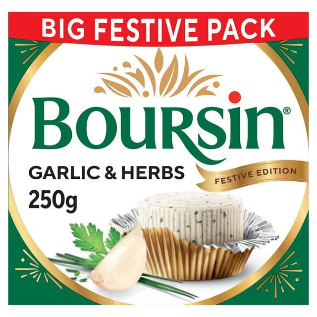 Boursin 250g Garlic & Herbs, Festive Edition - gallery image 1