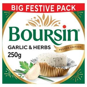 Boursin 250g Garlic & Herbs, Festive Edition