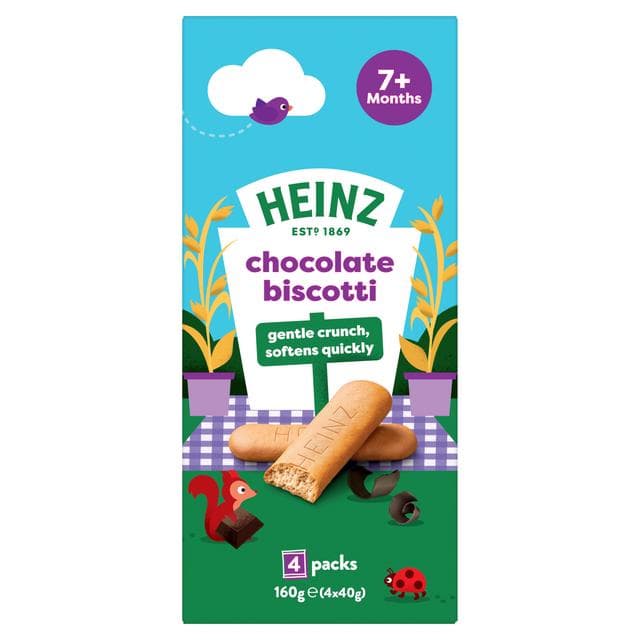 Heinz 160g Chocolate Biscotti Multipack 7+ Months Baby Food Snacks - gallery image 6