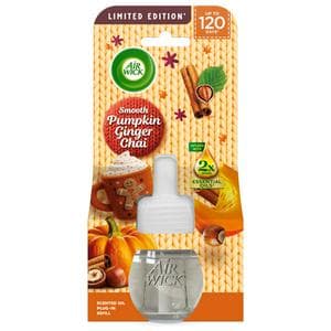 Air Wick Smooth Pumpkin Ginger Chai Electrical Single Refill Plug In Air Freshener, Limited Edition 19ml