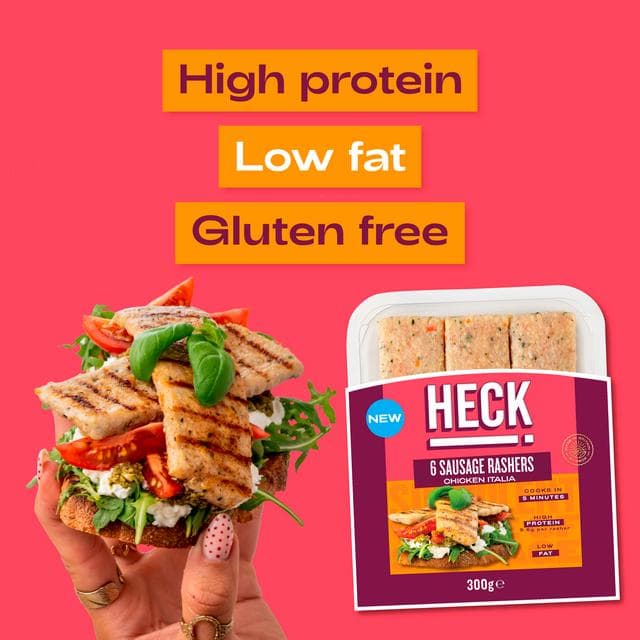 HECK! 6 x Chicken Italia Gluten Free Sausage Rashers 300g - gallery image 2