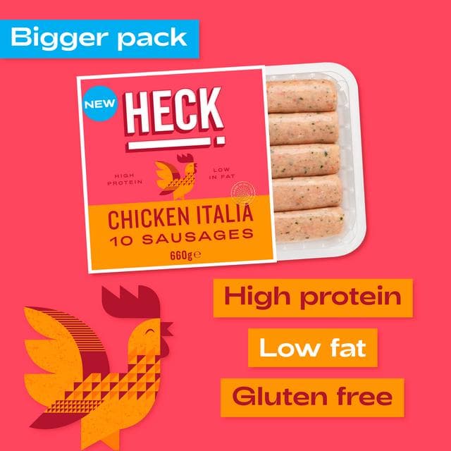 HECK! 10 x Chicken Italia Sausages 660g - gallery image 2