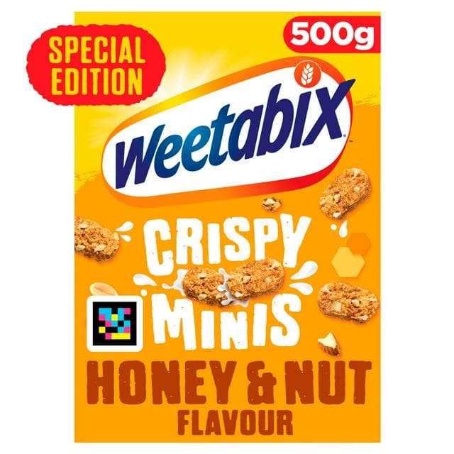 Weetabix Crispy Minis 500g Honey & Nut Flavour Breakfast Cereal, Special Edition - gallery image 1