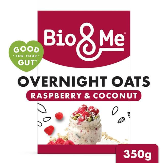 Bio&Me 350g Raspberry & Coconut Overnight Oats - gallery image 1