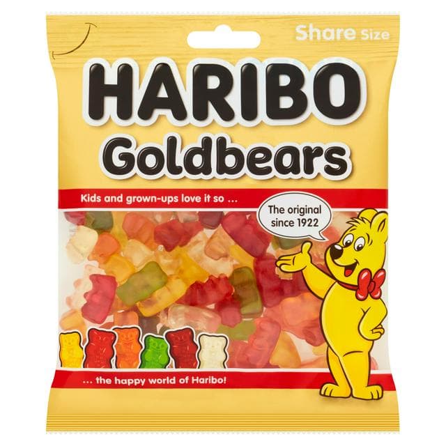 Haribo 175g Goldbears Jelly Fruit Flavour Sweets Sharing Bag - gallery image 1