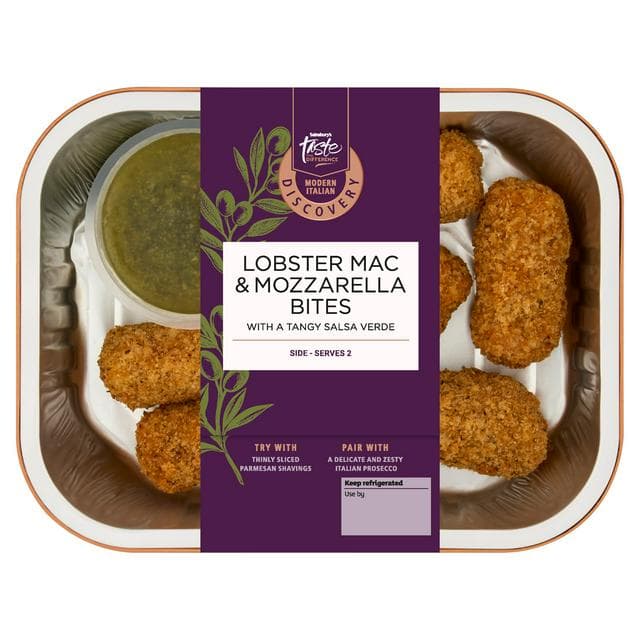 Sainsbury's Discovery 245g Lobster Mac & Mozzarella Bites with a Tangy Salsa Verde, Taste the Difference - gallery image 1