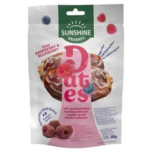 Sunshine Delights 100g Sour Raspberry & Blueberry Dates