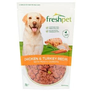 Freshpet 750g Chicken & Turkey Recipe with Peas & Carrots Fresh Dog Food