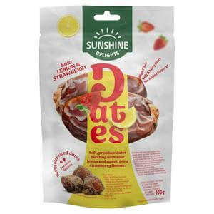 Sunshine Delights 100g Sour Lemon & Strawberry Dates