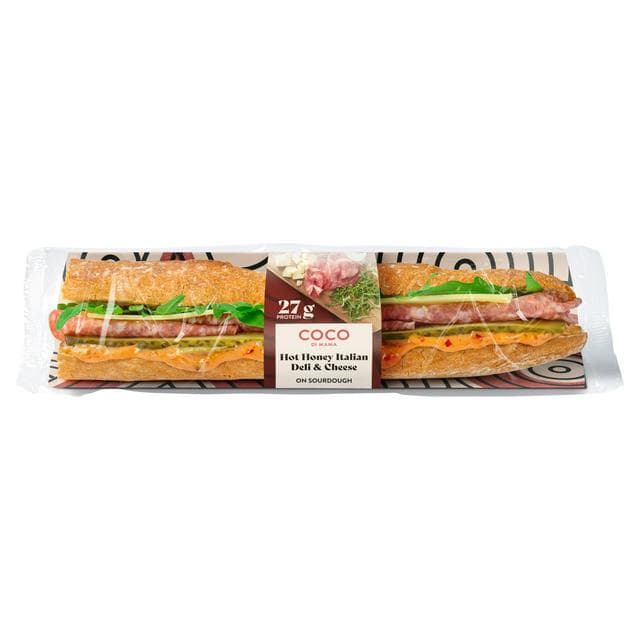Coco di Mama Hot Honey Italian Deli & Cheese on Sourdough Sandwich - gallery image 1