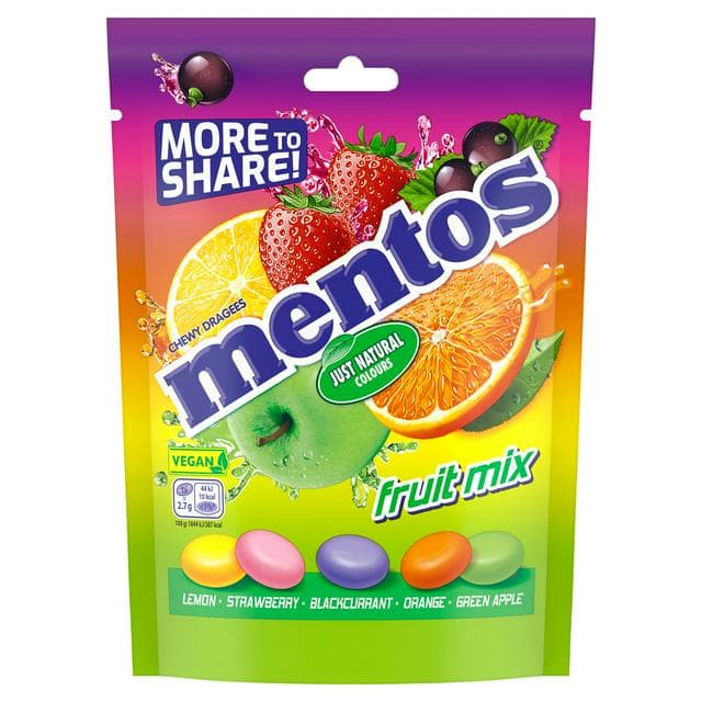Mentos 160g Fruit Mix Chewy Dragees - gallery image 1