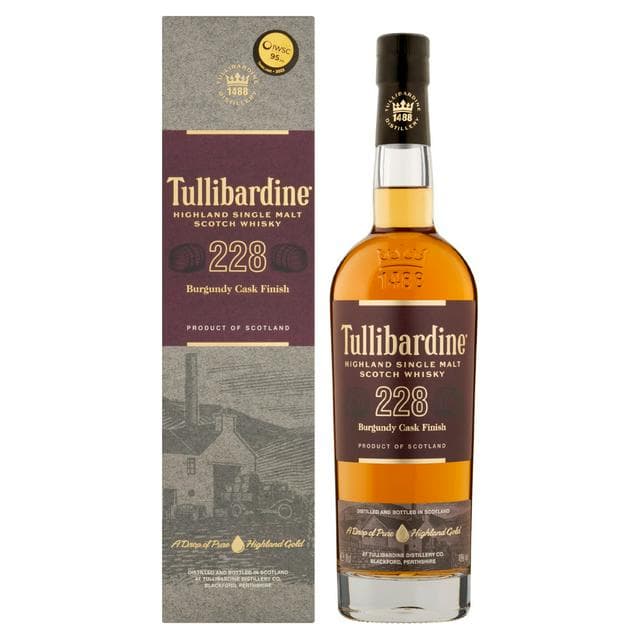 Tullibardine 228 70cl Burgundy Cask Finish Highland Single Malt Scotch Whisky - gallery image 1