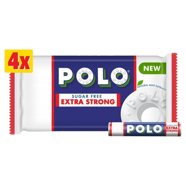 Polo 4 x Sugar Free Extra Strong Multipack Mints Tube 133.6g - gallery image 1