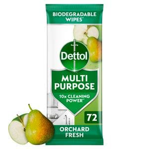 Dettol 72 x Orchard Fresh Multipurpose Cleaning Wipes