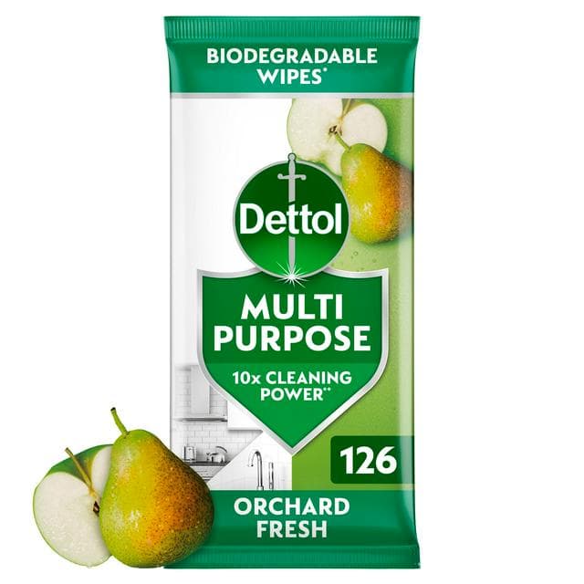 Dettol 126 x Orchard Fresh Multipurpose Cleaning Wipes - gallery image 1