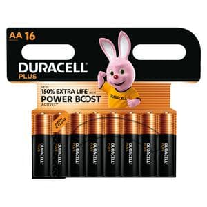 Duracell Pack of 16 Powerboost Plus AA Batteries