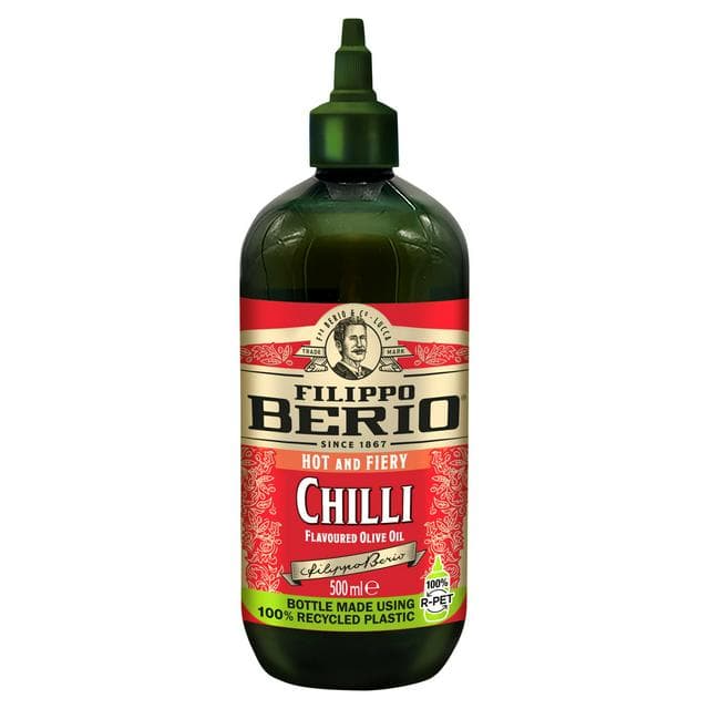 Filippo Berio 500ml Chilli Flavoured Olive Oil - gallery image 1