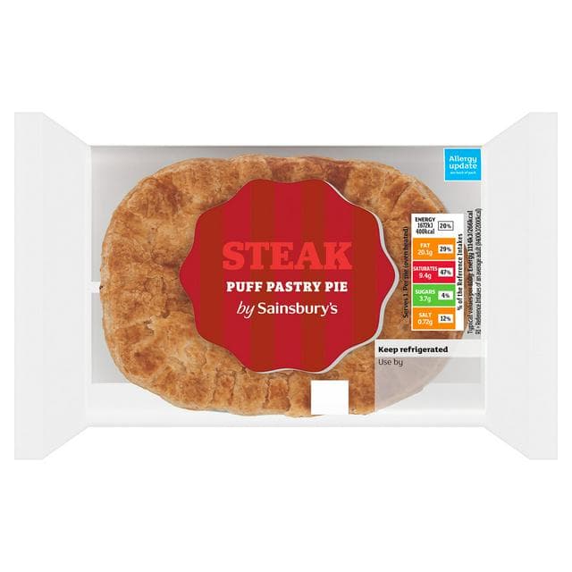 Sainsbury's 150g Steak Puff Pastry Pie - gallery image 1