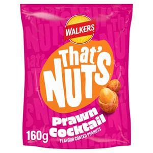 Thats Nuts Walkers 160g Prawn Cocktail Sharing Coated Peanuts