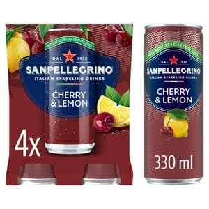 San Pellegrino 4 x 330ml Cherry & Lemon Flavoured Drink Can
