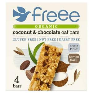 Freee Organic 4 x 35g Gluten Free Coconut & Chocolate Oat Bars
