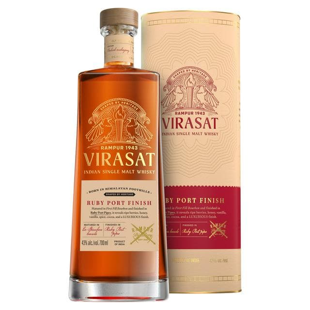 Rampur Virasat 70cl Indian Single Malt Whisky Bottle - gallery image 1