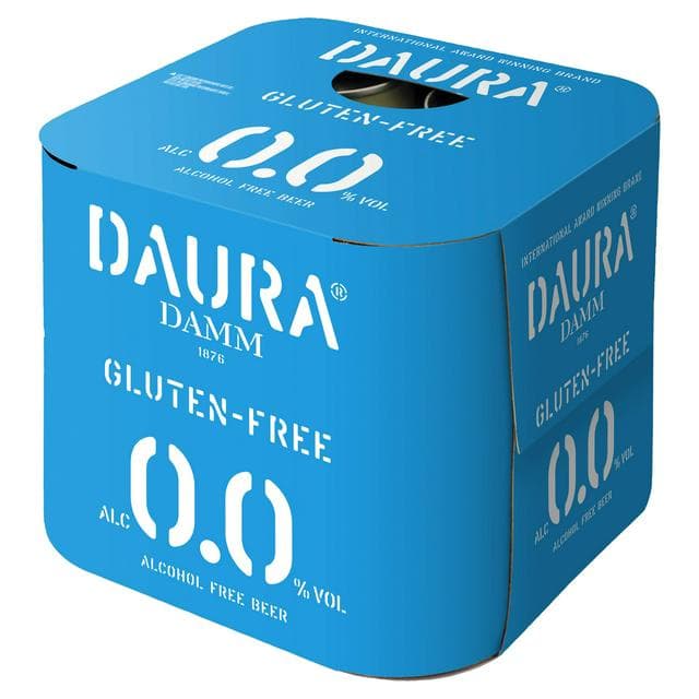 Daura 4 x 330ml Alcohol Free Beer Cans - gallery image 1
