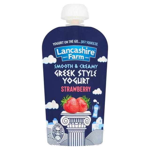 Lancashire Farm 125g Greek Style Strawberry Yoghurt - gallery image 1