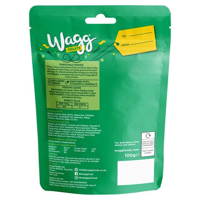 Wagg 100g Christmas Dinner Dog Treats - gallery image 2