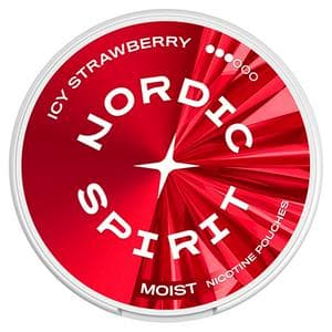Nordic Spirit 9mg 3 Dot Moist Icy Strawberry Strong Nicotine Pouches