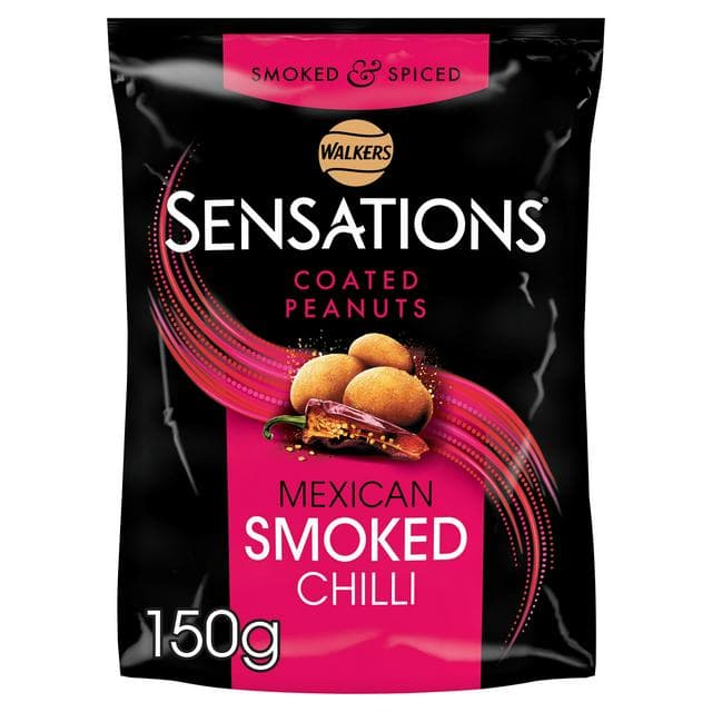 Walkers Sensations 150g Smoked Chilli Coated Sharing Peanuts - gallery image 1