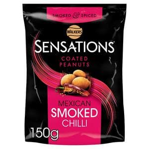 Walkers Sensations 150g Smoked Chilli Coated Sharing Peanuts