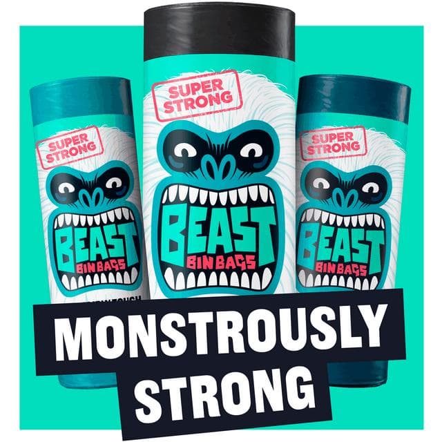 Beast 10 x Incredibly Tough Drawstring Bin Bags - gallery image 6