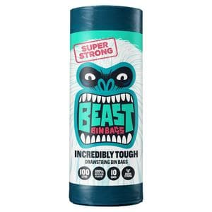 Beast 10 x Incredibly Tough Drawstring Bin Bags