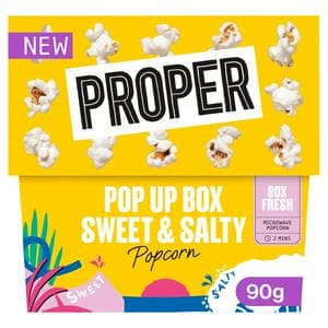 Proper 90g Sweet & Salty Popcorn Pop Up Box