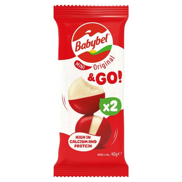 Babybel Mini 2 x 20g Original Cheese Snack - gallery image 1