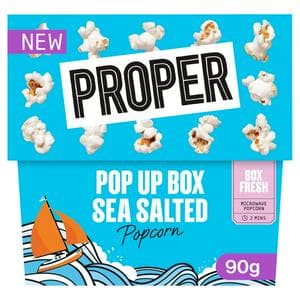 Proper 90g Sea Salted Popcorn Pop Up Box