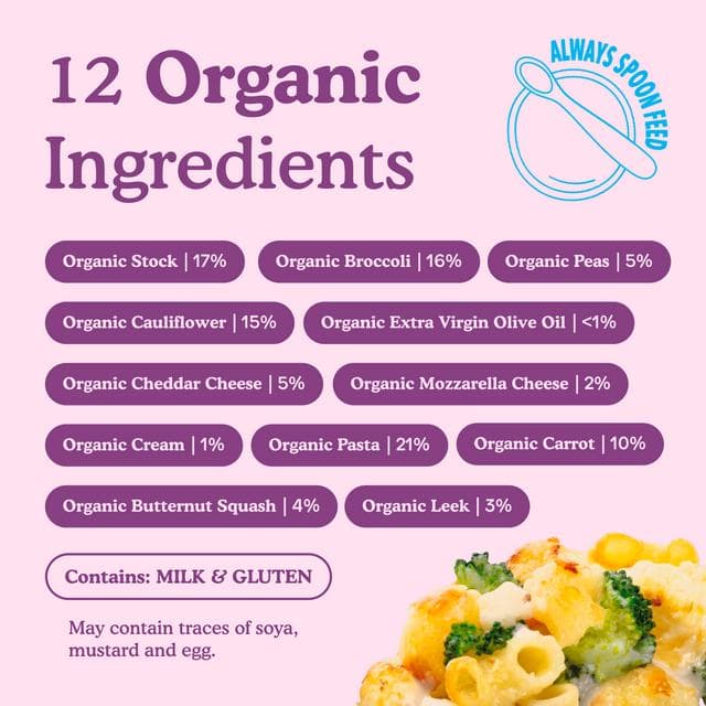 Little Freddie 130g Stage 2 7 Months+ Organic Mac & Cheese with Broccoli & Cauliflower Textured - gallery image 3