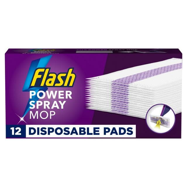 Flash 12 x Power Spray Mop Disposable Pad Refills - gallery image 1