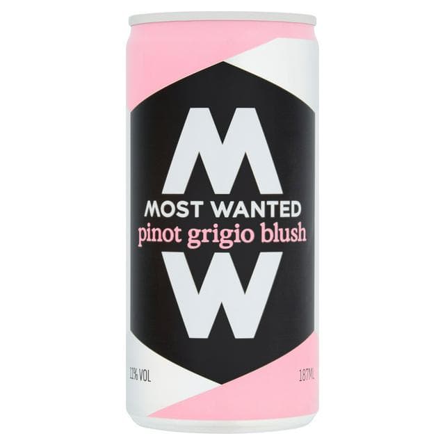 Most Wanted 18.7cl Blush Pinot Grigio Rose Wine Minis Can - gallery image 1