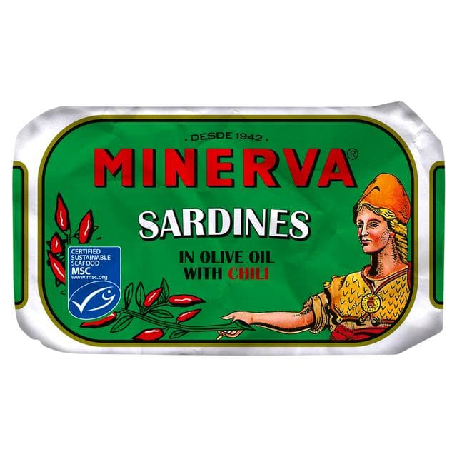 Minerva 120g Sardines in Olive Oil with Chili - gallery image 1