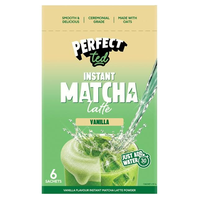 Perfect Ted 6 x 19.7g Vanilla Flavour Instant Matcha Latte Powder - gallery image 1