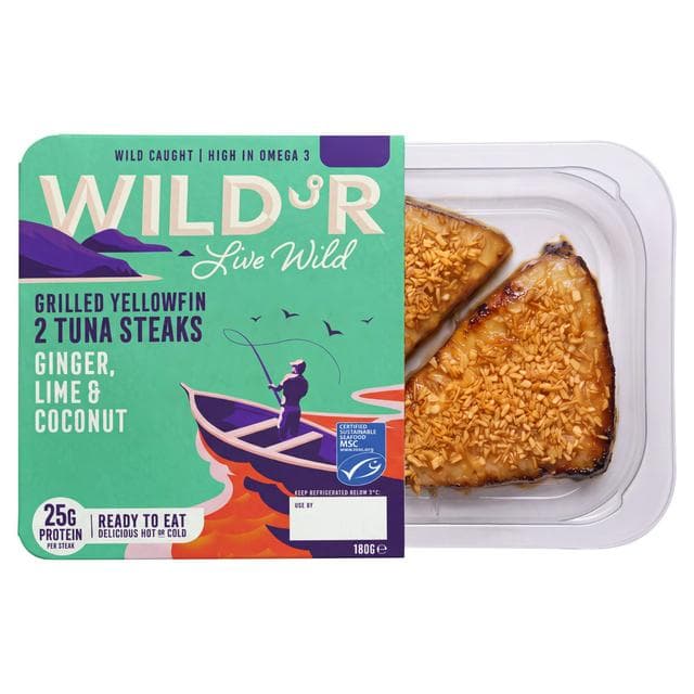 Wild'r 2 x Ginger, Lime & Coconut Grilled Yellowfin Tuna Steaks 180g - gallery image 1