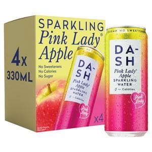 DASH 4 x 330ml Pink Lady Apple Sparkling Water