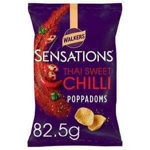 Walkers Sensations 82.5g Thai Sweet Chilli Poppadoms Sharing Crisps