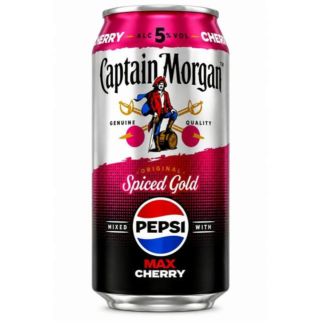 Captain Morgan 330ml Original Spiced Gold & Pepsi Max Cherry Premix Can - gallery image 1