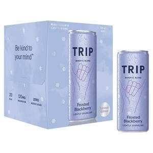 TRIP 4 x 250ml Frosted Blackberry Sparkling Drink, Limited Edition