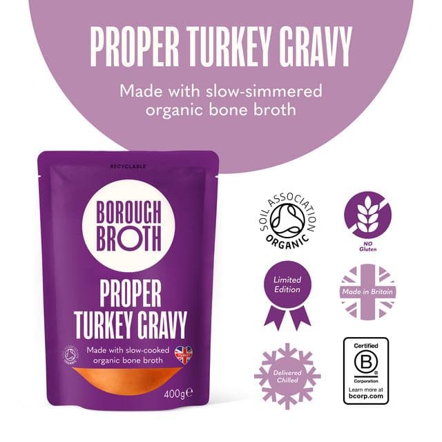 Sainsbury's 400g Borough Broth Organic Turkey Gravy - gallery image 2