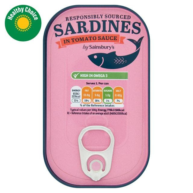 Sainsbury's Sardines in Tomato Sauce 120g - gallery image 1