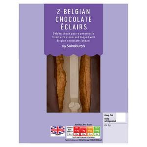 Sainsbury's 2 x 55g Belgian Chocolate Éclairs
